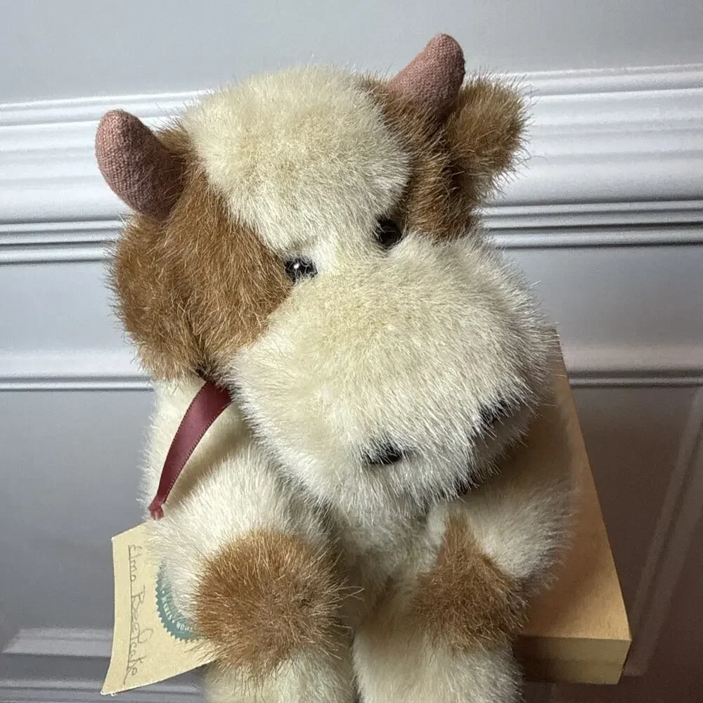 Boyds Bears & Friends Ermo Beesthole Plush Cow 1997 w/ Tags Jointed Bean Bag
